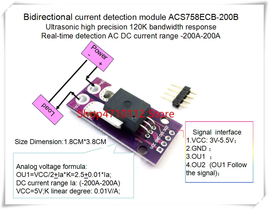 NEW 1PCS LOT ACS758ECB 200B ACS758 ACS758ECB 200 ACS758ECB 200B 120 kHz Bandwidth AC DC 200