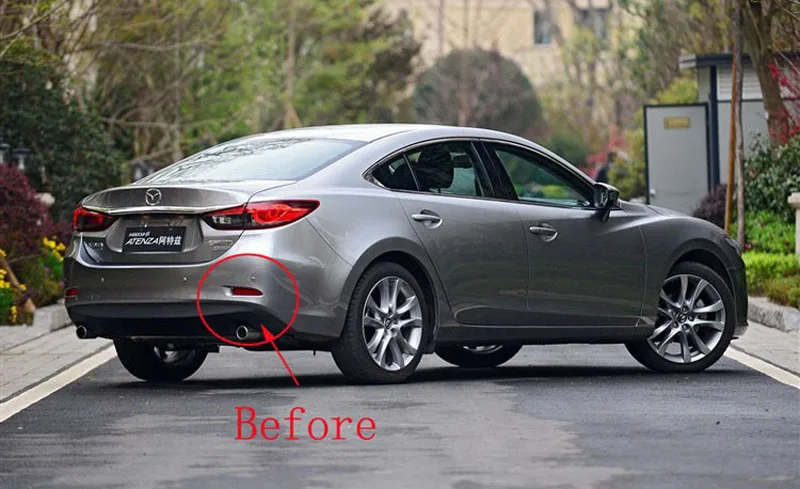 Хромированный задний противотуманный фонарь, крышка лампы для Mazda 6, мазда 6, Gj, Atenza Sedan,,,, наклейки для стайлинга автомобилей, аксессуары