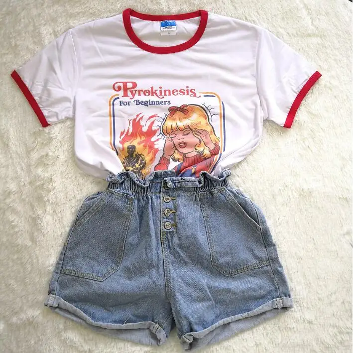 

2018 Summer Vintage Funny Short Sleeved Women T-shirt