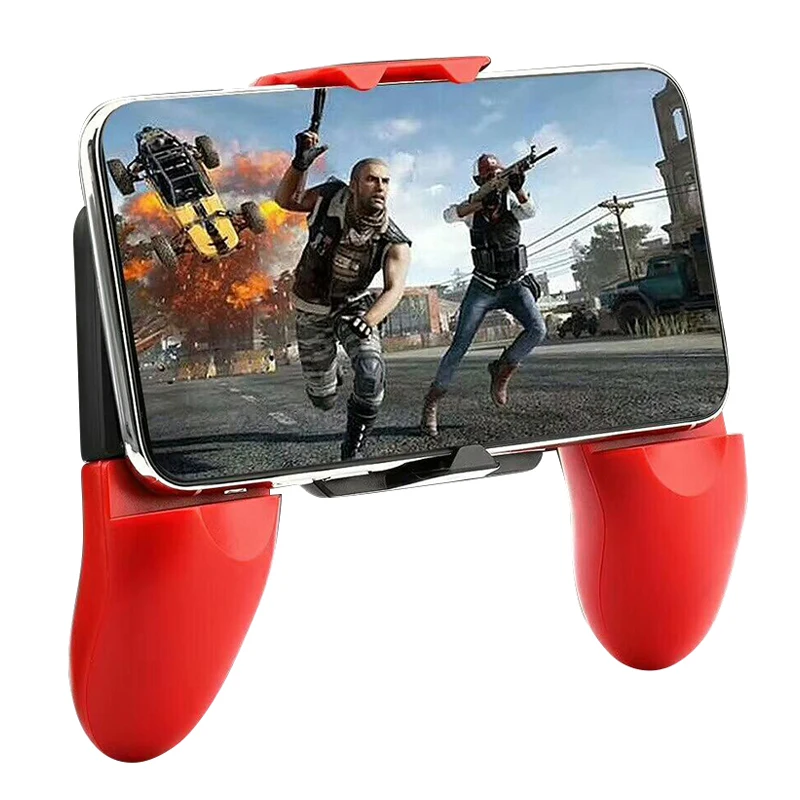 Red PUBG игра для мобильного телефона беспроводной Bluetooth триггер пожарная Кнопка контроллер стрельба игры Джойстик Геймпад ручка для iOS Android - Цвет: Red