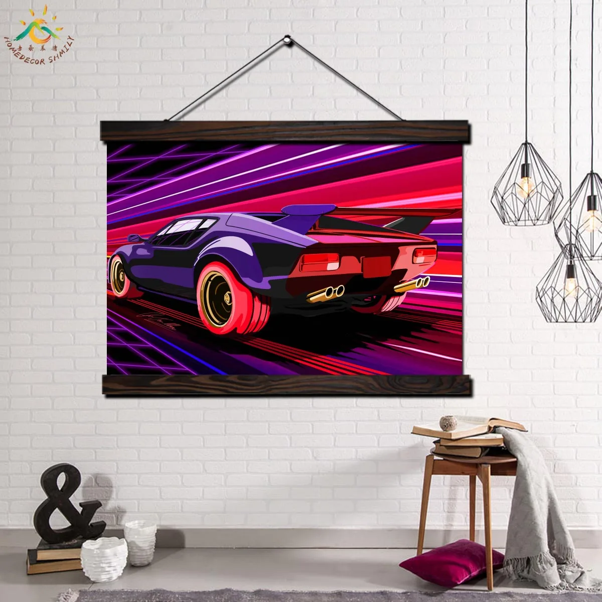 дешево! Гонки Muscle Car Современный Холст Репродукции Плакат Настенная Живопись Scroll Живопись Лучший!