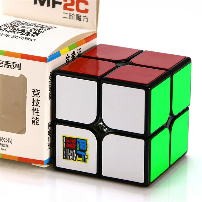 Moyu MF2C 2x2x2 speed Magic Cube MFJS Twist Puzzle интеллектуальная игрушка Черная ультра-гладкая 50 мм профессиональная с цветной коробкой 1 шт. 2x2