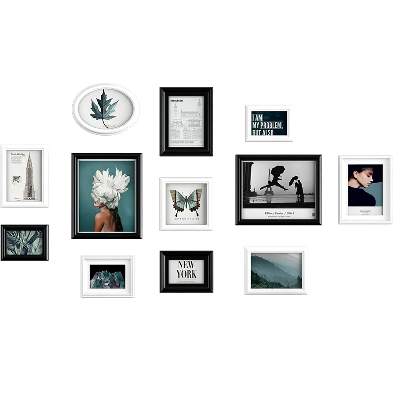 Рамка для фотографий из массива дерева 12 шт.|Рамка| |