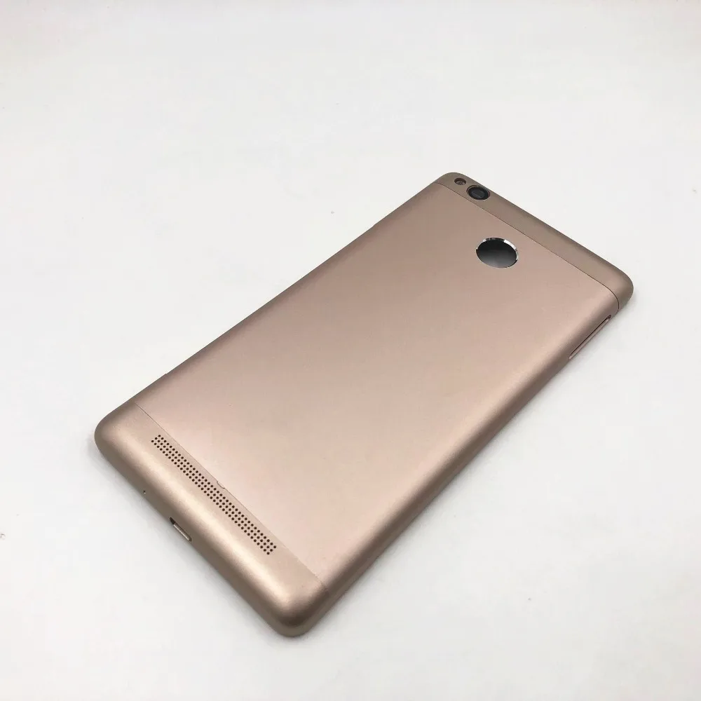 5," для Xiaomi Redmi 3S задняя крышка батарейного отсека Корпус+ стекло объектива камеры+ Кнопка громкости питания+ логотип