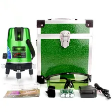 2 линии 3 точки самонивелирующийся зеленый свет лазерный уровень профессиональный и 360 градусов вращающийся крест-линия лазерный нифель