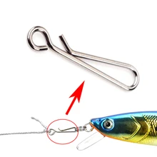 100 шт. рыболовная леска из нержавеющей стали, рыболовный Соединитель с защелкой, поворотные рыболовные аксессуары, быстро Висячие снасти, инструмент X381