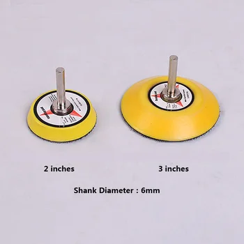 

HILDA 2 inches 3 inches abrasive pad Self-adhesion Tray 6mm Shank Abrasive Disc Electric Grinder Accessories