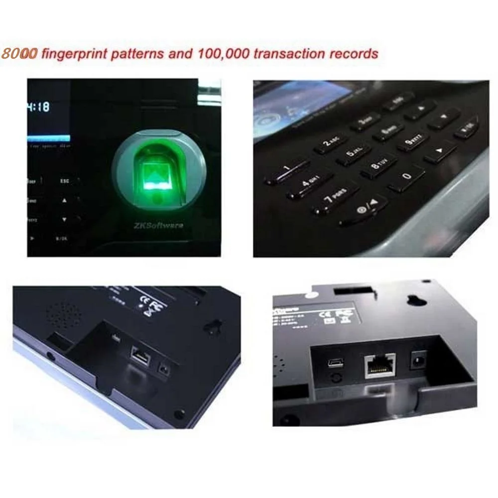 ZK iClock360 Fingerprint Time Attendance Terminal 3.5 Inch Screen 125Khz EM ID Card Time Clock