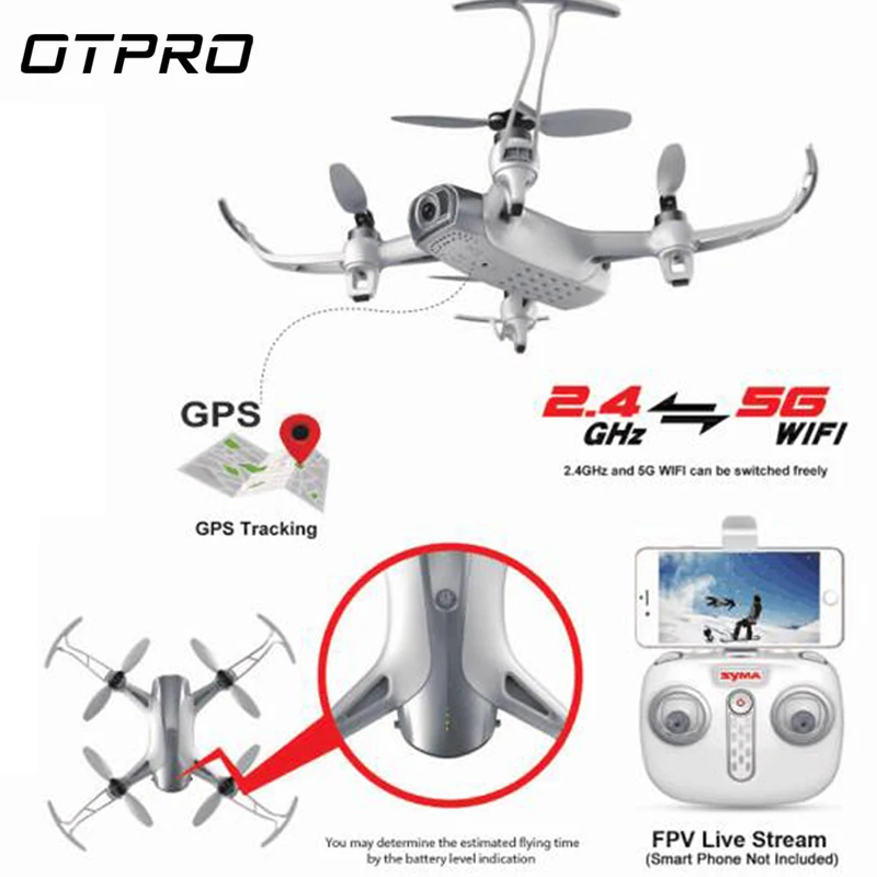 Gps Складная рукоятка FPV с камерой 4K 1080p Радиоуправляемый Дрон Квадрокоптер RTF высокая скорость Wi-Fi оптическое позиционирование потока syma w1 vs H117S