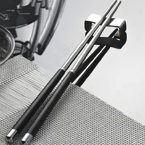 Новое поступление 5 пар японских палочек для еды из нержавеющей стали набор экологически чистых металлических палочек столовые приборы кухонные принадлежности Инструменты - изображение