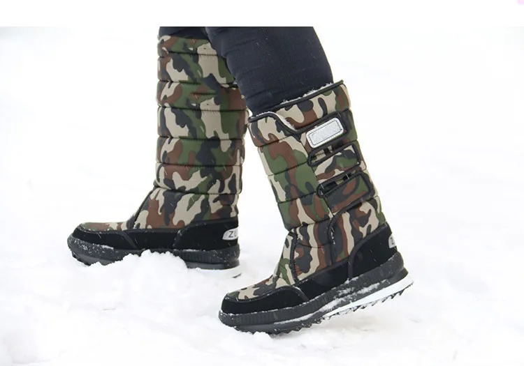 2017 зимние ботинки, мужские непромокаемые зимние ботинки, уличная Теплая мужская обувь, модная Рабочая обувь