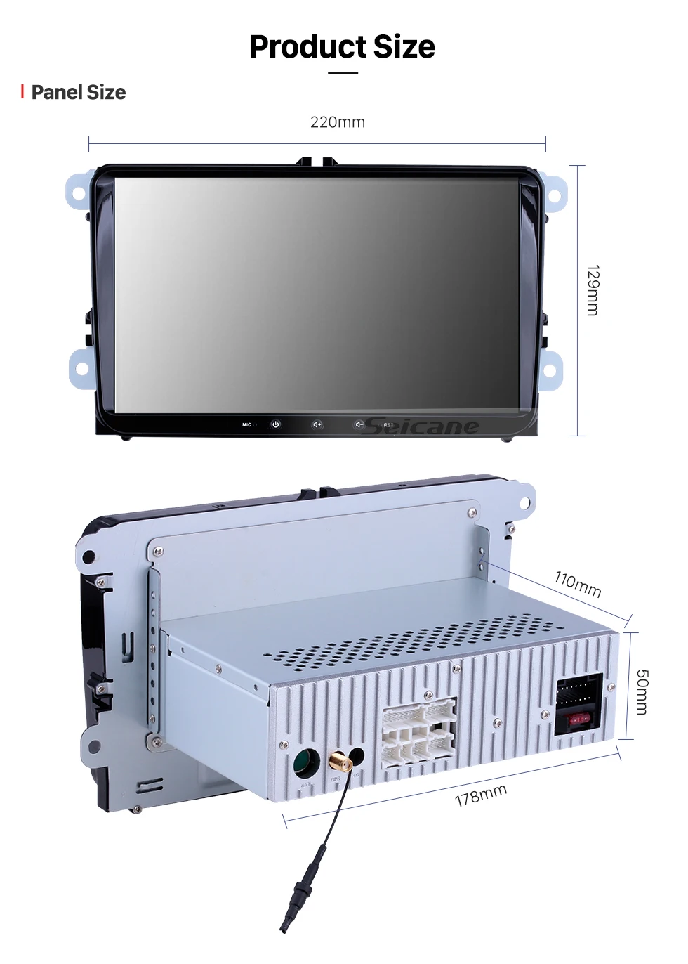 Flash Deal Seicane 2 Din 9" Android 7.1/8.1 Universal Car Radio For VW SEAT LEON CUPRA Golf Passat b5 b6 CC Sharan Polo Skoda Magotan EOS 13