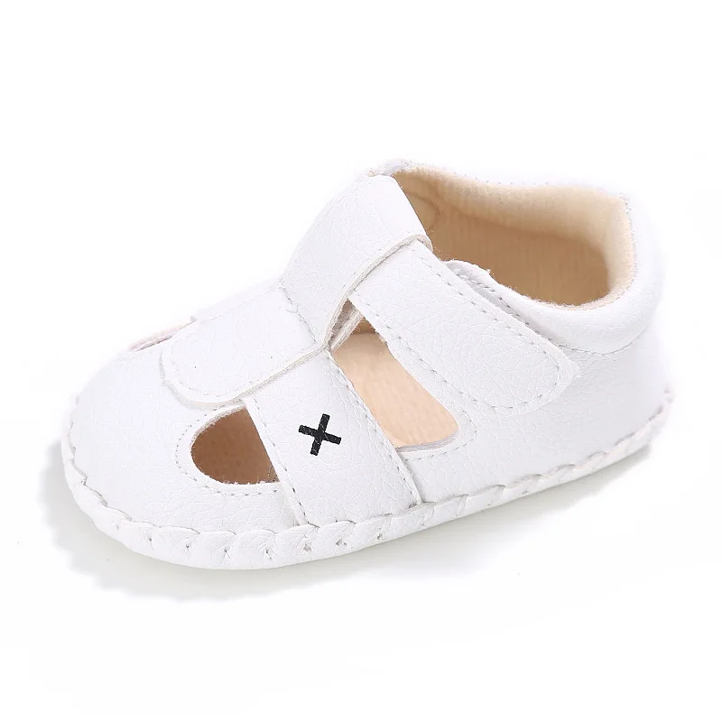 Летняя обувь для малышей; обувь для маленьких мальчиков; детская кроватка из искусственной кожи; мягкая подошва; нескользящие мокасины; Zapatos Prewalkers - Цвет: white