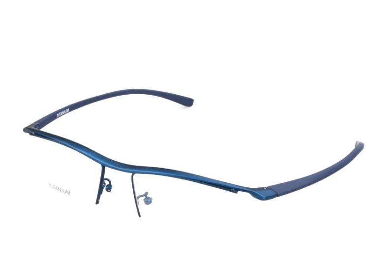 Мужские очки из чистого титана, оптические очки по рецепту, оправа м, бизнес Легкие прямоугольные солнцезащитные очки oculos de grau - Цвет оправы: Blue color