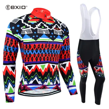 

BXIO Hot Winter Fleece Cycling Jersey Set Men's Long Sleeve Bicycle Cycling Clothing Bike Wear Outdoor Ropa Ciclismo BX-0109F027
