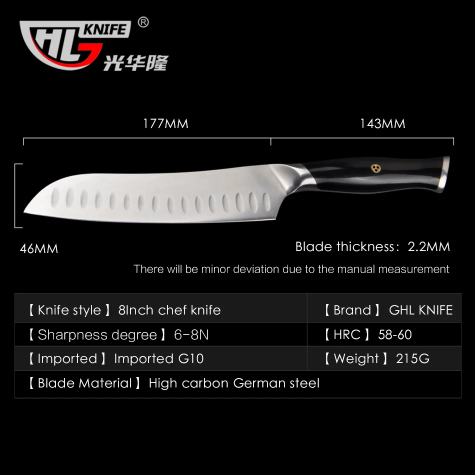 Профессиональный шеф повара из углеродистой стали нож мясника сантоку для хлеба