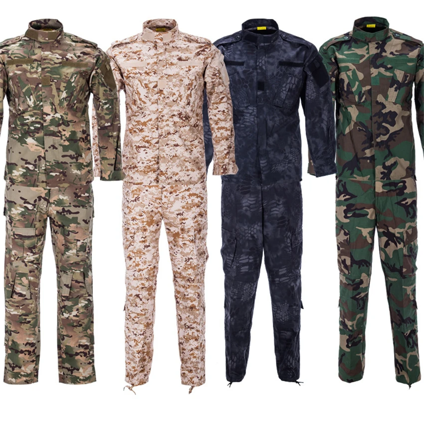 Special Forces Tactical Men Army Camouflage Military Uniform Long Sleeve Soldier Army Suit Combat Jacket Pants Set US Size