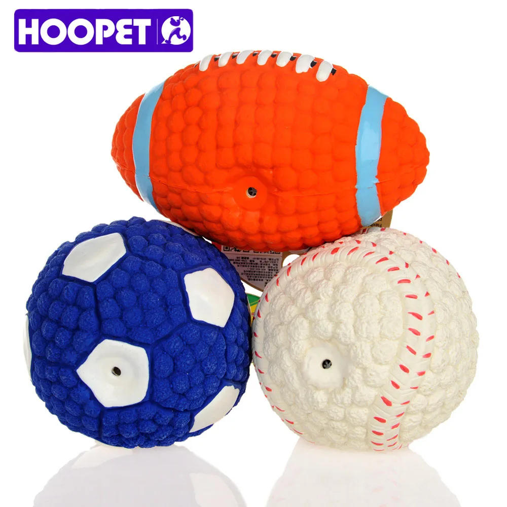 HOOPET Pet Dog Toy Environmental Protection Latex Balls Squeak Toys