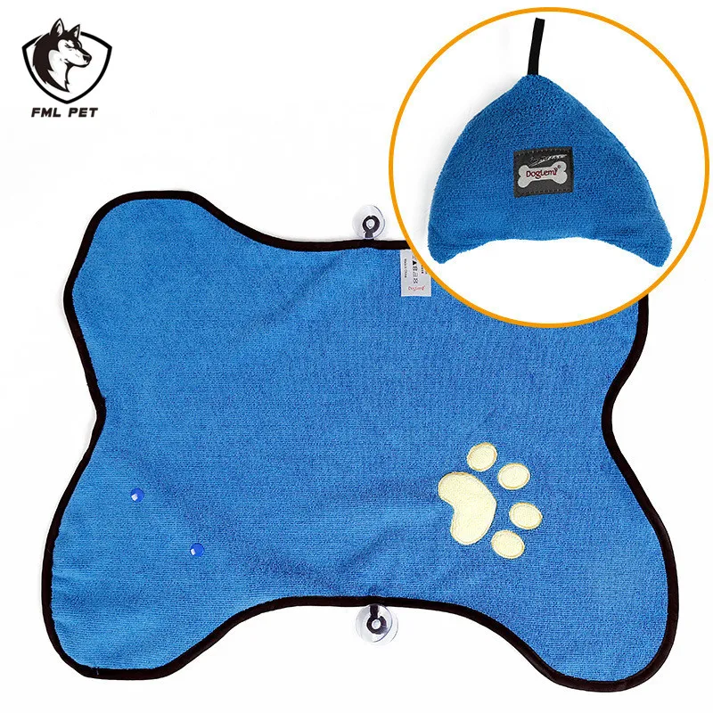 Fml Pet Bathrobe Folding Dog Drying Bath Towel Microfiber