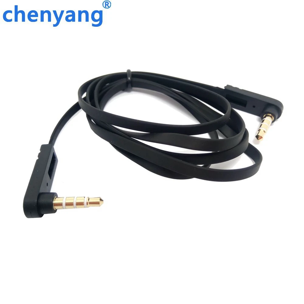 

1M 3.5mm 1/8" Stecker TRRS Rechter Audio Aux Auxiliary flat Cable Audio 90 Degree Angled