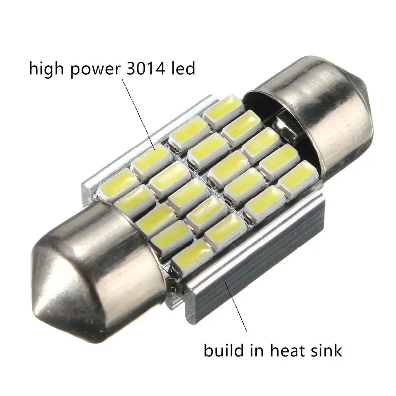 30 мм 120LM 2,3 Вт 20SMD белый 6000 К гирлянда Авто светодио дный Карта купол Интерьер лампочки DC12V Лампы для чтения