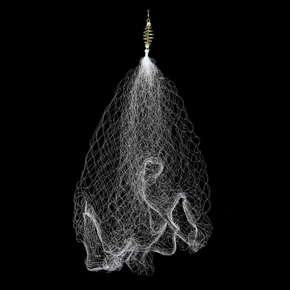 Портативная рыболовная сеть ловушка светящаяся бусина медные Пружинные рыболовные сети рыболовные снасти без необходимости крючок рыболовный инструмент