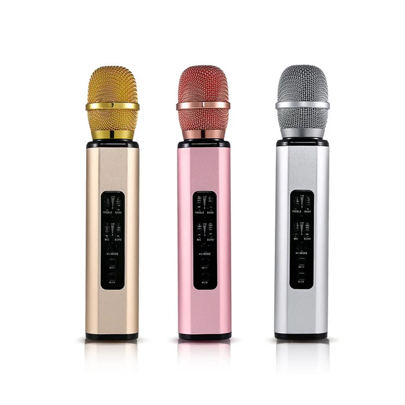 

K6 Wireless Microphone Condenser Karaoke Microfone Record Music Metal Mikrofon MIC Bluetooth Speaker for Phone Computer PK WS858