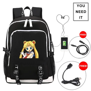 

Sailor Moon Crystal anime students backpack schoolbag Fashion teenagers SB Charge girl School travel Shoulder bag