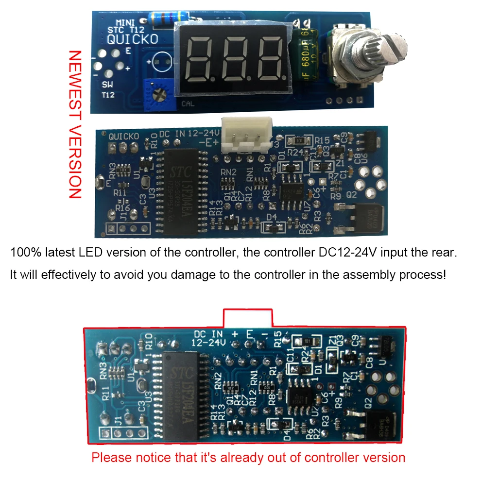 Goedkoop Elektrische Unit LED Digitale Soldeerbout Station Temperatuur Controller DIY Kits gebruik voor HAKKO T12 Handvat trillingen schakelaar tips