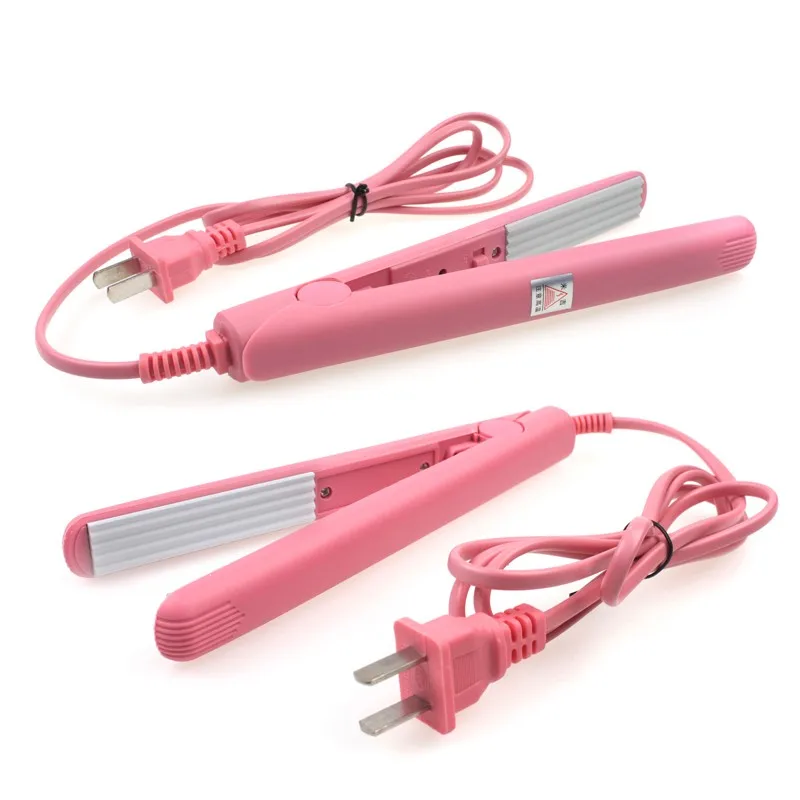 Мини-выпрямитель для волос, утюжок для волос, розовый керамический электронный Chapinha Nano титановый выпрямитель, гофрированные щипцы для завивки, инструменты для укладки