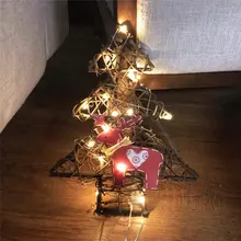 DIY дерево ротанга венки струнные огни лампа двери Настенный декор с светодиодный 20 светодиодными бусинами Декор лампы струнные огни набор 40JA11