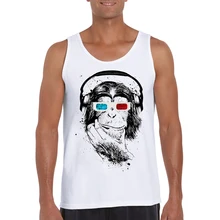 Мода г. бананы для мысли печатных мужские Майки Забавный обезьяна Мужская футболка с круглым вырезом повседневное Прохладный жилет