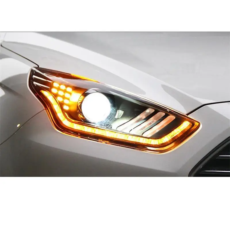 Neblineros Стайлинг Drl автомобилей Luces Led Para Авто внешний боковой указатель поворота освещение автомобиля фары для Ford Escort