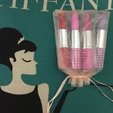 4 шт./партия,, стразы губная помада в виде шариковой ручки с Opp мешком, канцелярские принадлежности, школьные/Офисные поставки, 4 цвета