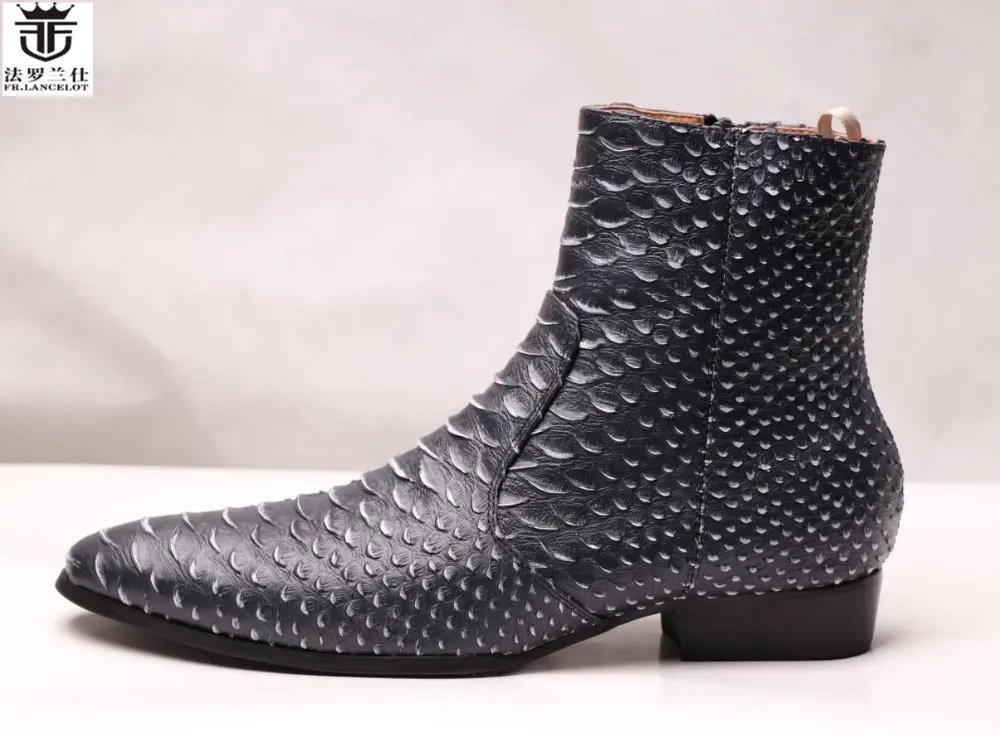 mens snakeskin boots