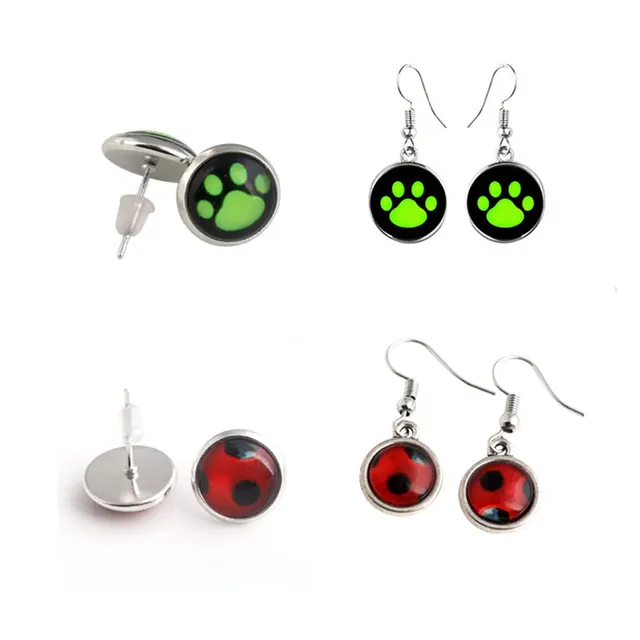 Miraculous Ladybug Earrings Cute Cat Noir Stud Miraculous Ladybug Earrings Cute Cat Noir Stud Women S Accessories For Jewelry