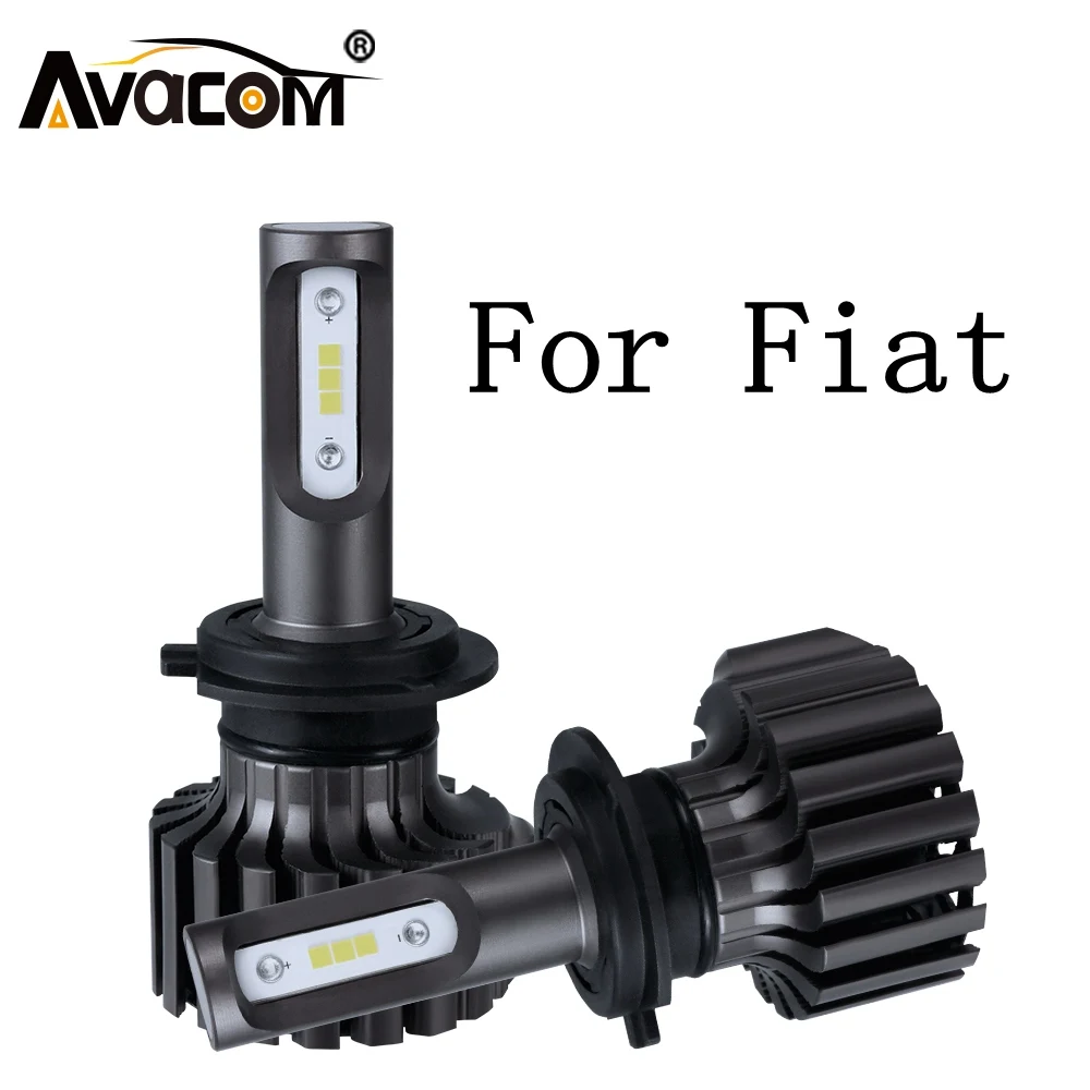 

2 Pieces LED Headlight Bulb For Car Turbo Fan 12V 6500K 12000Lm Auto DRL Fog Light For Fiat Punto/500/Strada/Albea/Ducato/Stilo