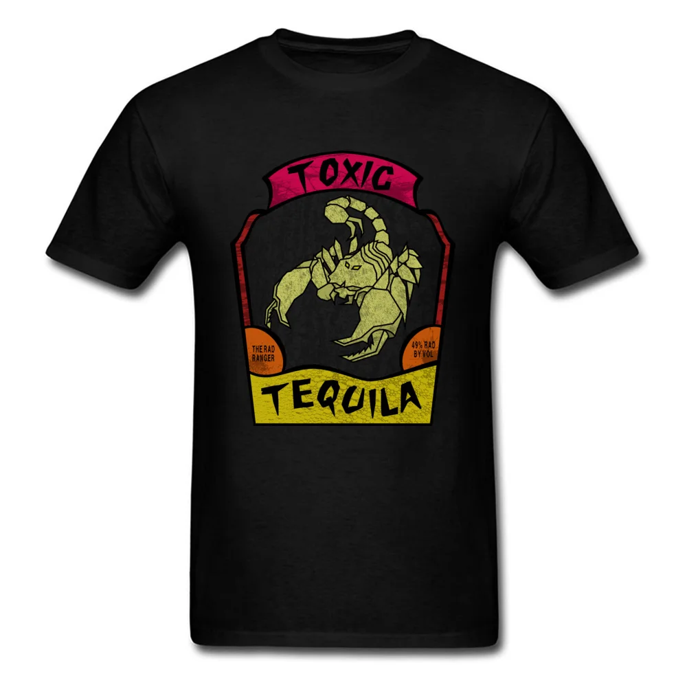 Toxic Tequila T-Shirt Funny Short Sleeve Funny Crewneck Pure Cotton Tops Shirts Design T Shirt for Men Lovers Day Toxic Tequila black