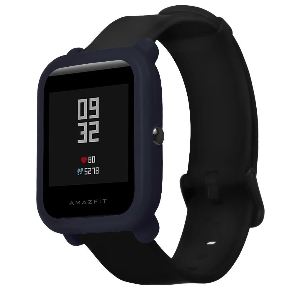 Мягкий силиконовый защитный чехол FIFATA для Xiaomi Huami Amazfit Bip Bit youth, Сменный Чехол для часов Amazfit, аксессуары для часов - Цвет: DarkBlue