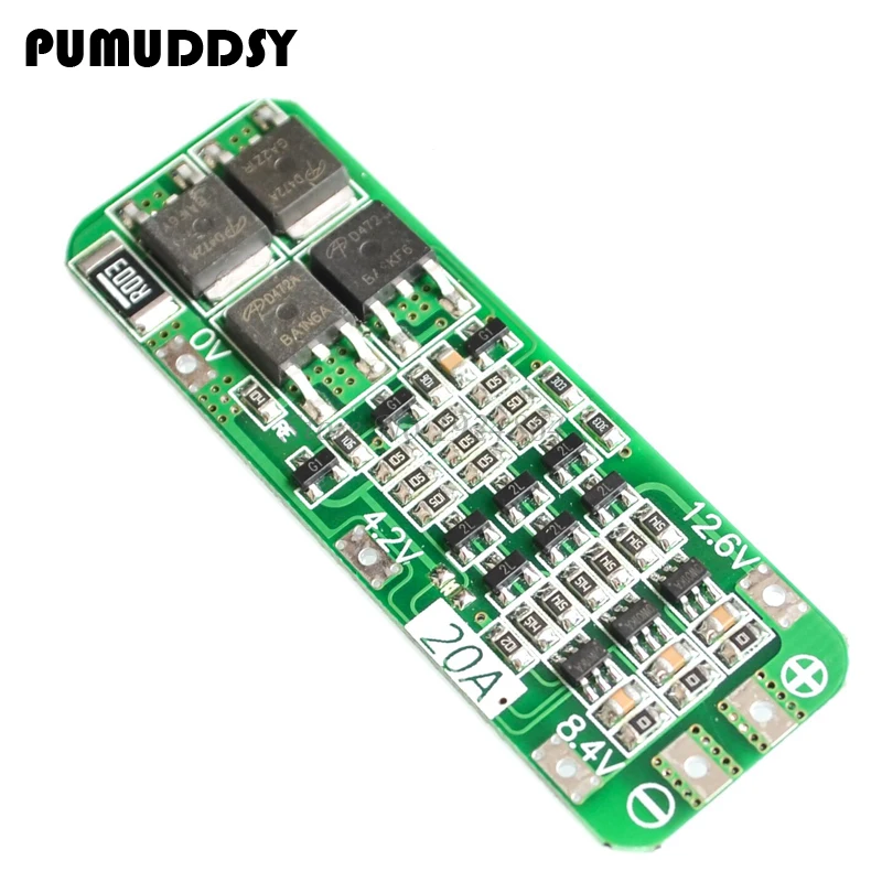 

3S 20A Li-ion Lithium Battery 18650 Charger PCB BMS Protection Board 12.6V Cell 59x20x3.4mm Module