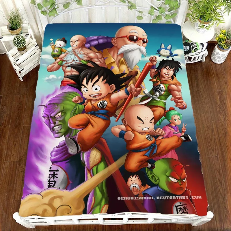 DRAGON BALL Z Аниме простыня с печатным рисунком Вегета Сон Гоку Zetto покрывало детская комната кровать простыни, постельное белье(без наволочки - Цвет: 16