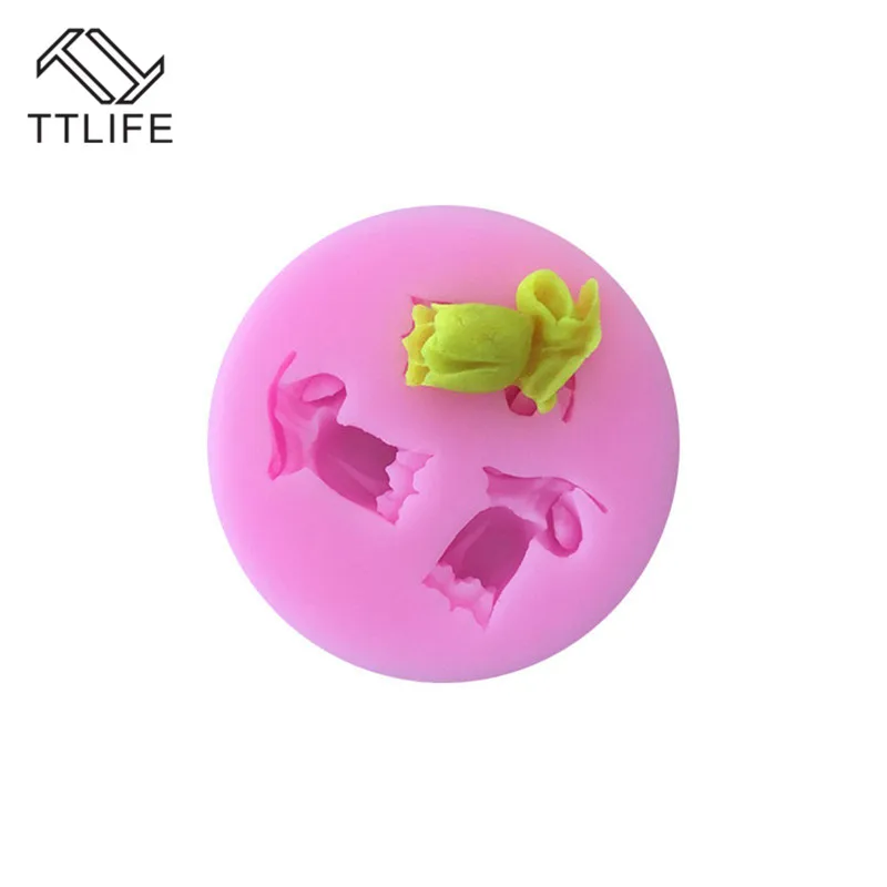 TTLIFE 3D Подсолнух Роза Цветы Силиконовые формы для тортов украшение границы