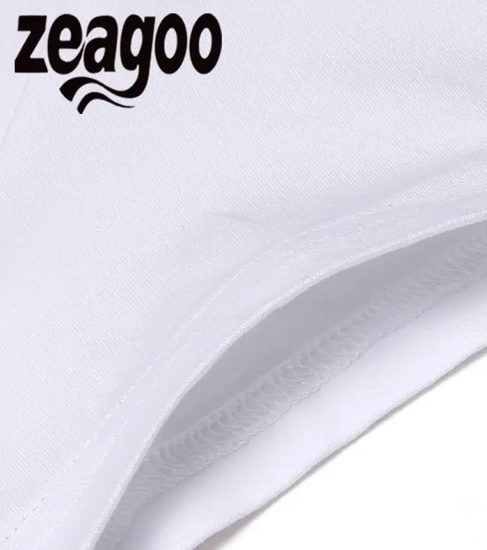 Zeagoo Кристалл Повседневное одноцветное Plain Crew Neck Slim Fit мягкий короткий рукав
