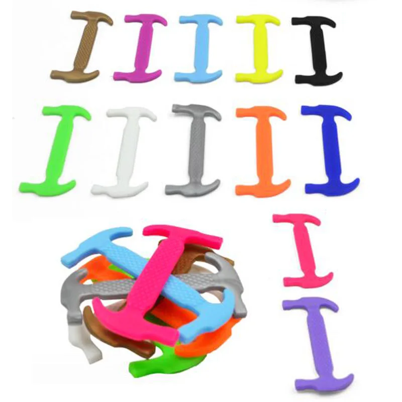JUP1 Set (16Root/Set) Multicolor Shoelace Laces Shoelace Buckle Flat Square Head Bracelet Canvas Leisure Sports Silicone Elastic