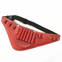 Кожаные волосы PU сумки для ножниц заколки для волос сумка Винтаж заклепки мешок пуля чехол для кобуры с плечевого пояса UN399
