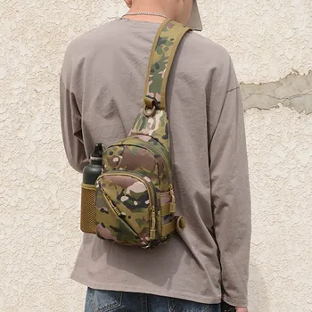 

OCARDIAN Wasit Men Outdoor Leather Student Sport Pure Color Chest Bag Outdoor Off-road Function USB Charging Pocket Mujer a29