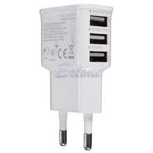 3 Порты ЕС Подключите USB AC перемещения стены Зарядное устройство адаптер для телефона Z17 Прямая поставка