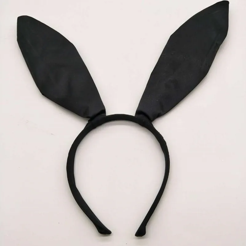 Black Women Girl Sexy Rabbit Ears Headband Long Bunny Ear Headwear