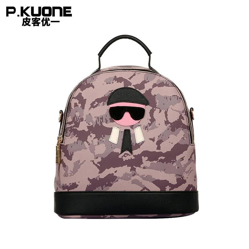 

P.KUONE Brand Small Backpack Funny Little Monster Colleage School bag Mini Casual Bag Men Women Anime Small Cross body Bags