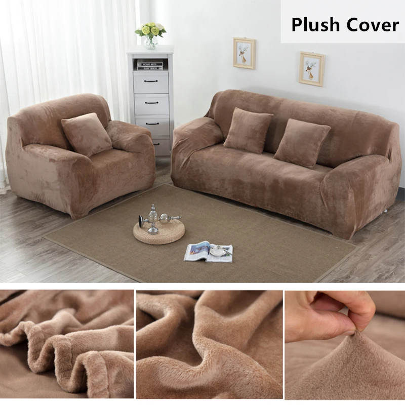 

Thicken Plush Elastic Sofa Covers for Living Room Universal All-inclusive Sectional Couch Cover Sofa Cover 1/2/3/4 seater